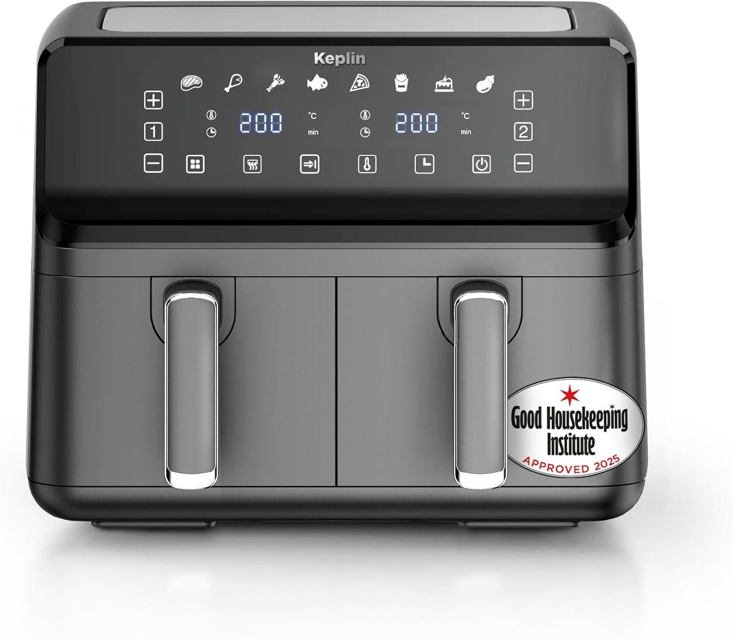 Keplin 9L Dual Zone Air Fryer - 8in1 Cooking Functions - 2700W Energy-Saving Cooker - Extra-Large Capacity for Healthy Meals - Roast, Bake, Dehydrate, Reheat,- Family Size (9L)- 2 Years Warranty