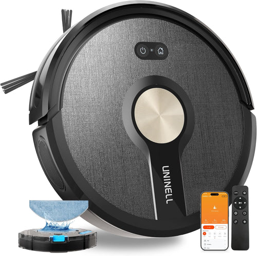 UR1 Robot Vacuum Cleaner with Mop, Robotic Vacuum with 5000Pa Super Suction, 180min, Ultra Slim with Auto Carpet Boost, APP Remote Voice Control, Ideal for Carpets Hard Floors Pet Hair